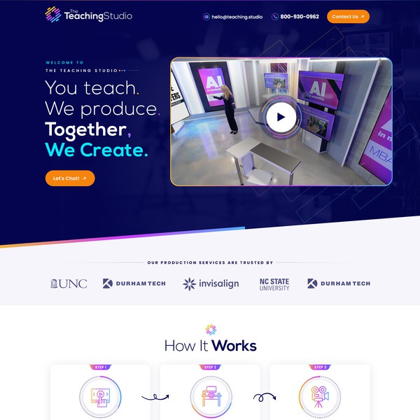 Design by the.a.biswas titled "Attracting Landing Page Design for Studio-based Video Production"