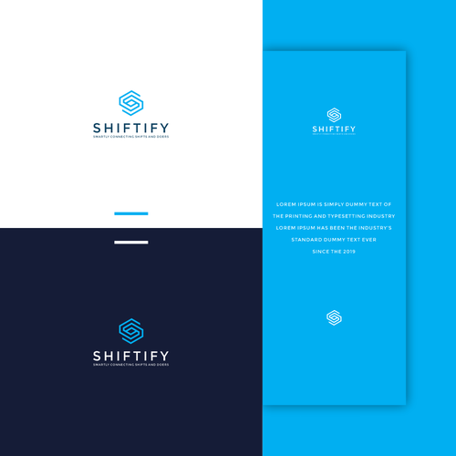 Minimalist and modern logo design for modern work shift management application Design by d ' y u d h o°