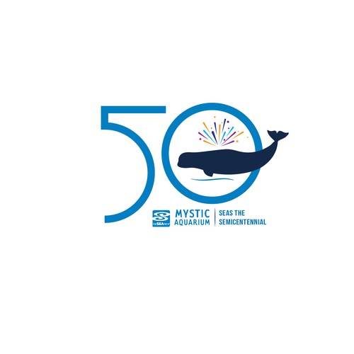 Mystic Aquarium Needs Special logo for 50th Year Anniversary Design by Passionately Curious
