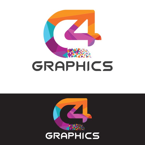 Geometric, modern, inspiring, powerful logo for my graphic design company C4 Graphics located in Colorado Diseño de Lukmanazis