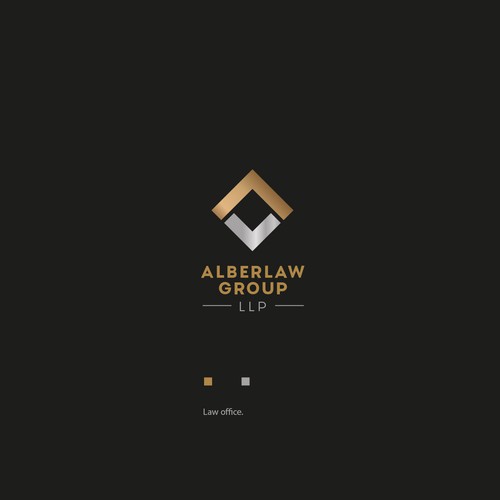 Law office firm logo keep Alber Law separate it looks better Design by rinsku