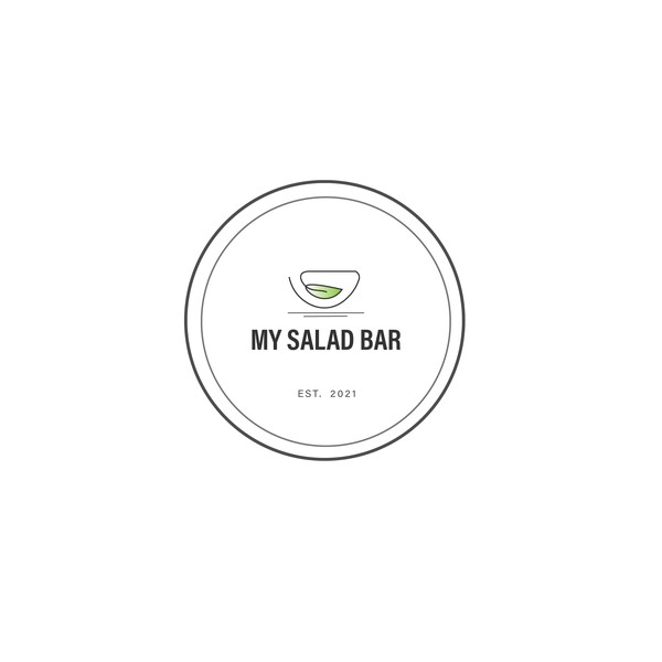 Minimal logo for a Salad bar 