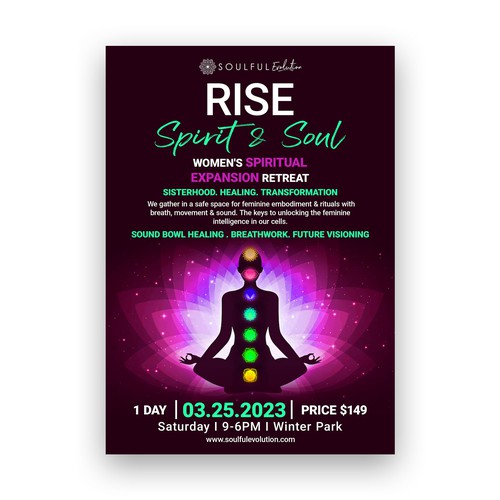 Spiritual Retreat Flyer Design by The Cloud Digital