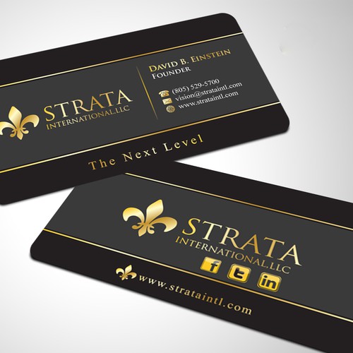 1st Project - Strata International, LLC - New Business Card Design by Umair Baloch