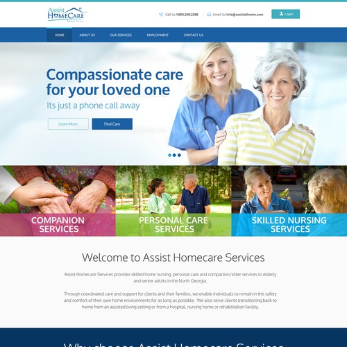 Home Care Website Design Needed!!! Web page design contest