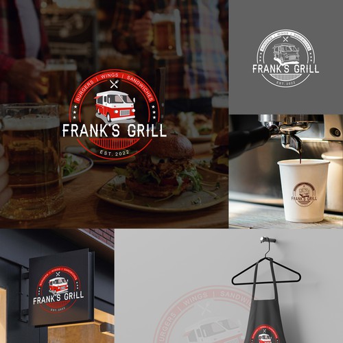 Cool logo for American food trailer Design by dkuadrat™