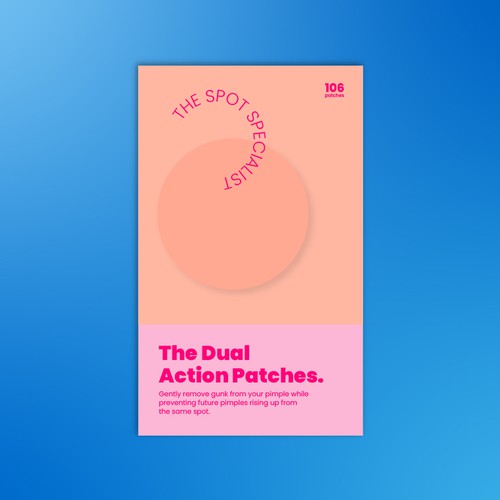 Pimple Patch PACKAGING to appeal to FEMALE BEAUTY user Design by Nikolas Elia