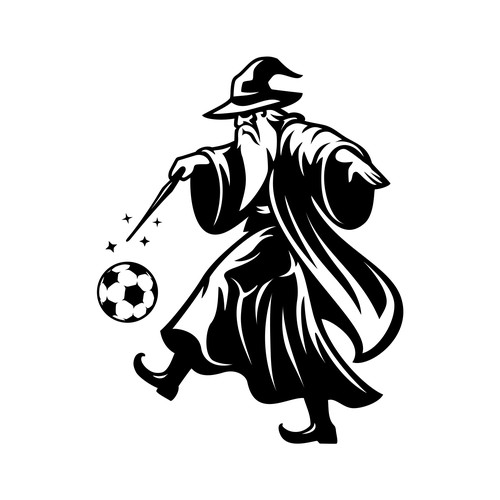 Soccer Wizard Cartoon Design por brint'X
