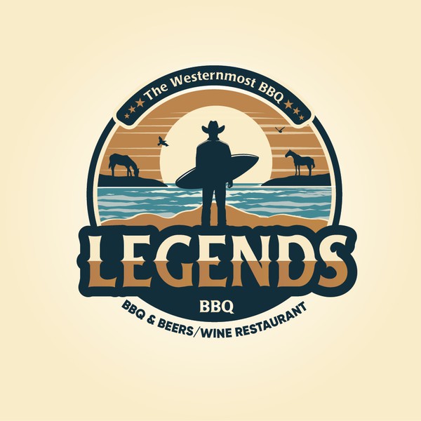Logo Design Concept for Legends BBQ