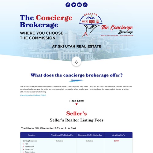 The concierge brokerage website Design by Atul-Arts