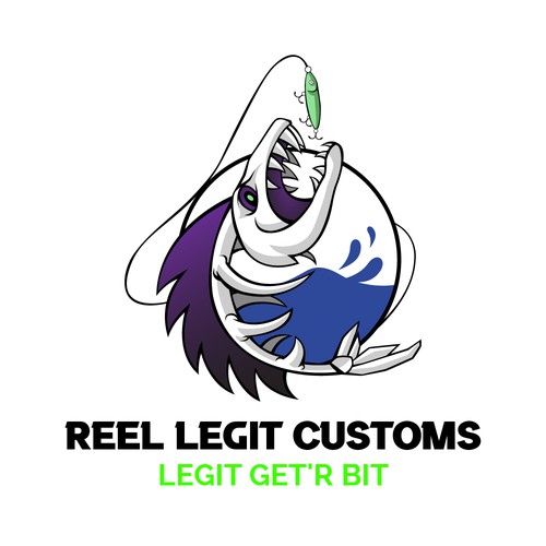 Custom bait painters looking to "lure" creative spirits for a logo design! Design by suardita