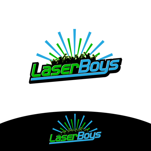 Upbeat logo design for laser-show hire/design company Design by Wuiing!