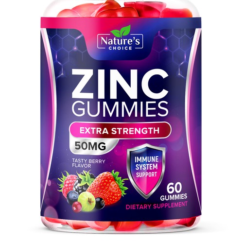 コンペ「Tasty Zinc Gummies design needed for Nature's Choice」のデザイン by TUNSAYさん 