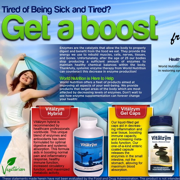 Design by Worker218 titled "World Nutrition and iHerb flyer"