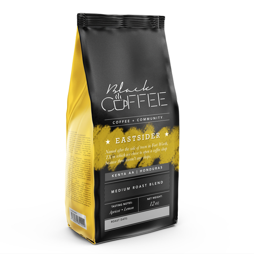 Black Coffee Bags Design by Michel Flores