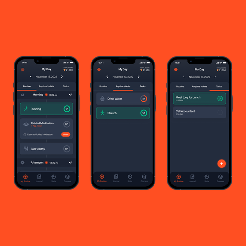 Main Screen for the #1 Self Improvement App int he World Design by Zach_E