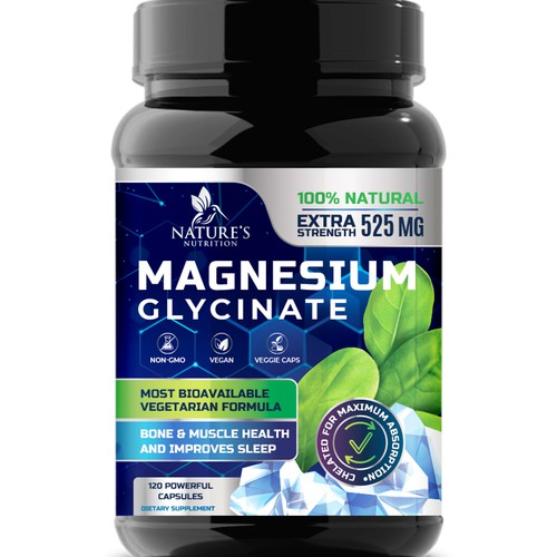 Natural Magnesium Glycinate Design needed for Nature's Nutrition Design by Wfemme