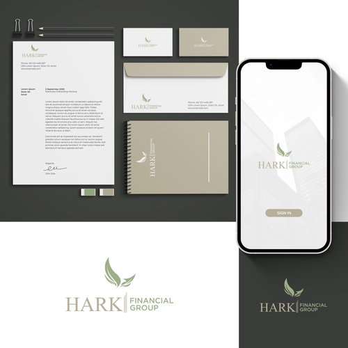 Design a Sophisticated, Organic Brand Identity for Hark Financial Group Design by Candystd