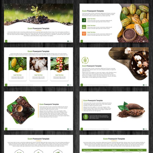 Powerpoint template for a soft commodity Group Design by Chachan234