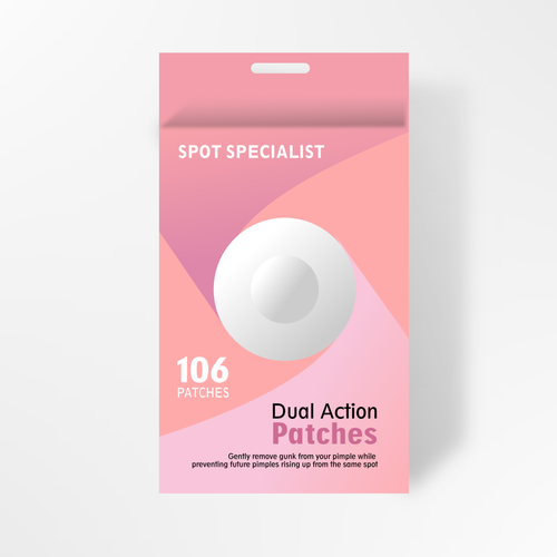 Pimple Patch PACKAGING to appeal to FEMALE BEAUTY user Design by StudioUno