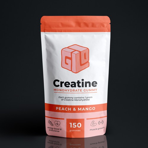 Bag Design for Creatine Monohydrate Gummy brand Design by Kate Design ❤️