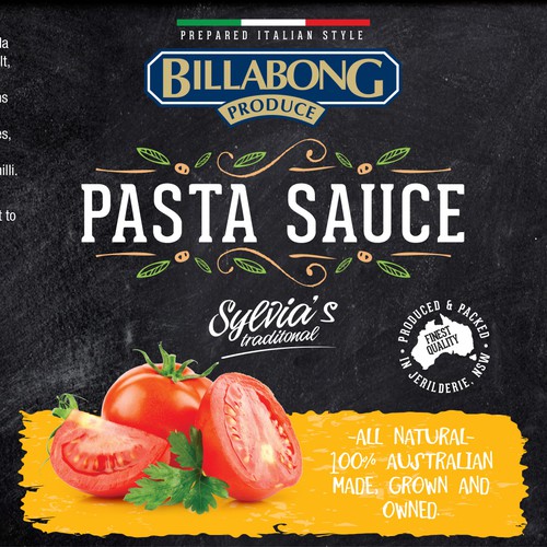 コンペ「Create a label for a Authenic Italian pasta sauce」のデザイン by Martwin Designさん 