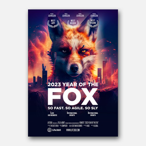 Life360 2023 Year of the Fox Poster Design by YaaFattaah.YaaRazzaaq