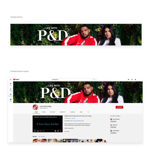 Famous Youtube Couple Channel Banner Revamp That Will Be Seen By Millions Banner Ad Contest 99designs