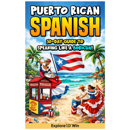 "🔥 NEW Puerto Rican Spanish guide🔥" winning Book cover