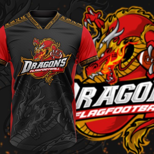 Flag Football Uniform Dragons Style