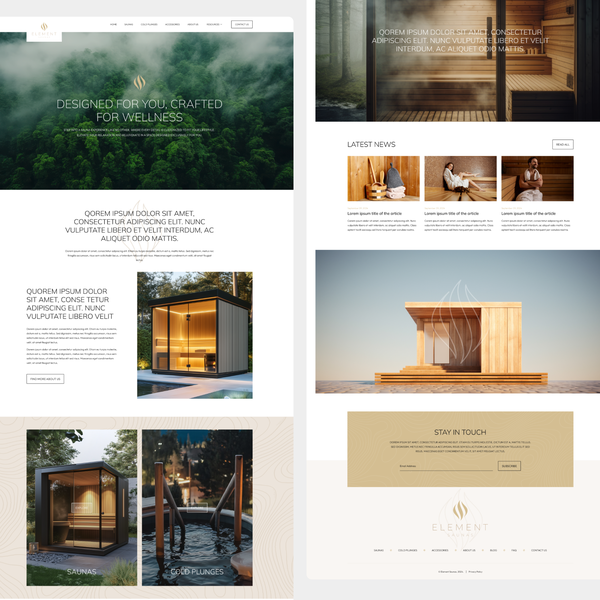 E-commerce custom made saunas