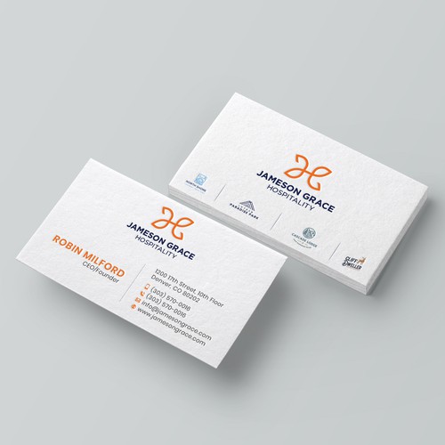 Create a modern and clean business card for a parent company with 4 subsidiaries Design by kaylee CK