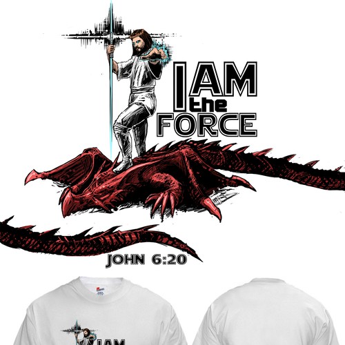 Jedi Jesus t-shirt Design por ZacharyDB