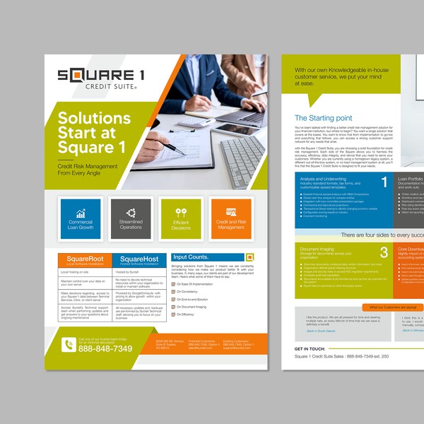 Design by colourstreakmedia titled "Design a Business Flyer for Loan Management Software"
