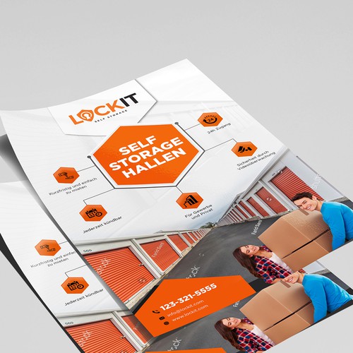Gestalte ein Flyer Design für Selfstorage Hallen Design by Monki D Loy