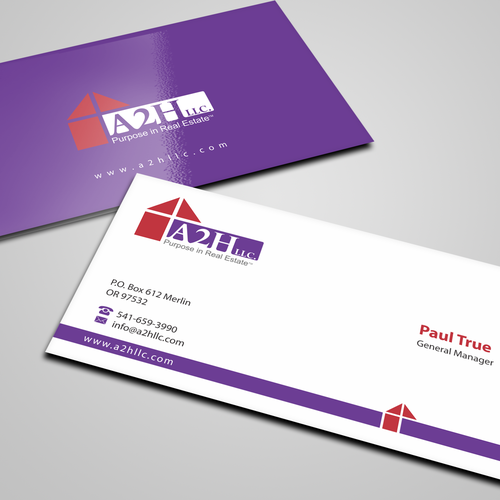 Create a winning business card design for Real Estate with a purpose Design by Xclusive16