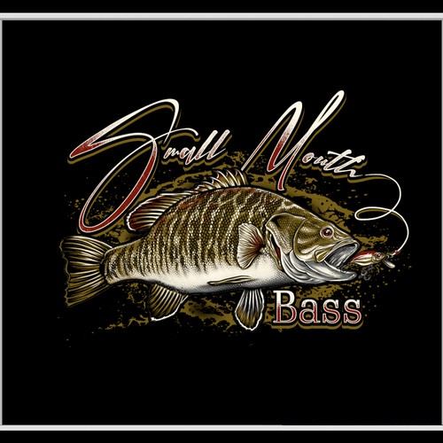 Small Mouth Bass Badge - Graphic Tee Design by Gemillang/@rt