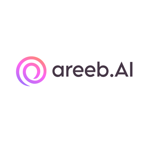 interactive visual bot that uses ai to talk to people, areeb is an Arabic female name Design by Aissa™