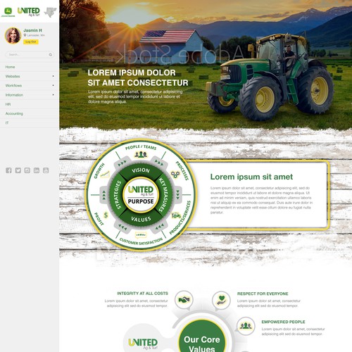 Looking for "stunning" & "Unique" Company Intranet Design Design by | Aquarian |