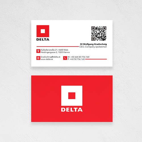 DELTA Business Card Relaunch-ontwerp door PNX Graphics