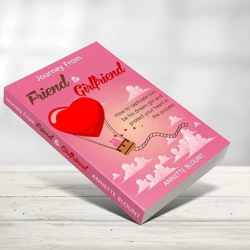 Design a book cover that is fun and playful to help single women experience love beyond friendship Design by Dina Designs