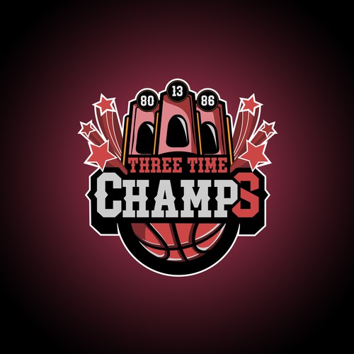 Basketball Logo for Team 'Three-Time Champs' - Your Winning Logo Featured on Major Sports Network Design by TR photografix