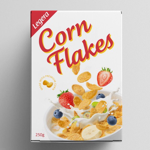 Premium cereal breakfast packaging (Corn Flakes) Design by neoflexdesign