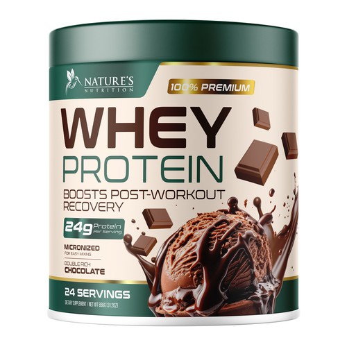 Tasty Whey Protein Chocolate Design Needed for Nature's Nutrition Design by UnderTheSea™