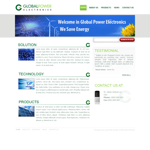 Design di Website Design for Green Electronic Company di WEBbaker