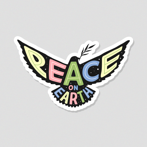 Design A Sticker That Embraces The Season and Promotes Peace Diseño de EDSTER