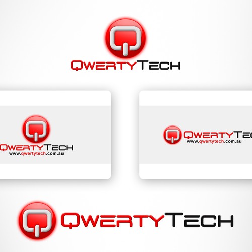 Create the next logo and business card for QwertyTech デザイン by Raden Handoko