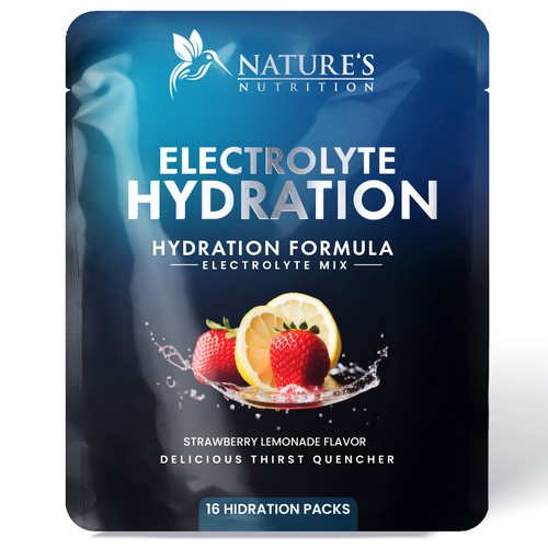 Refreshing Hydration Electrolytes Design Needed for Nature's Nutrition Design by Davi Giolo ★