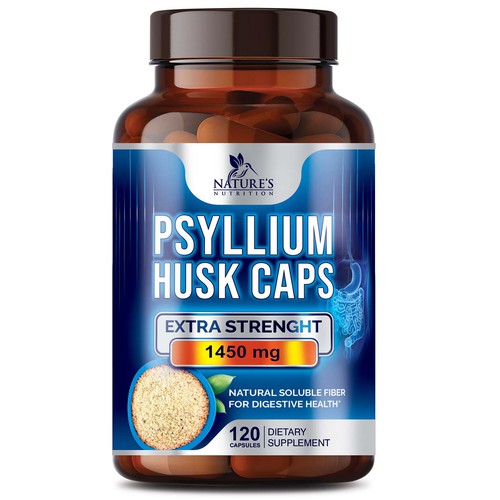 Natural Psyllium Husk Capsules Design needed for Nature's Nutrition Design by sapienpack