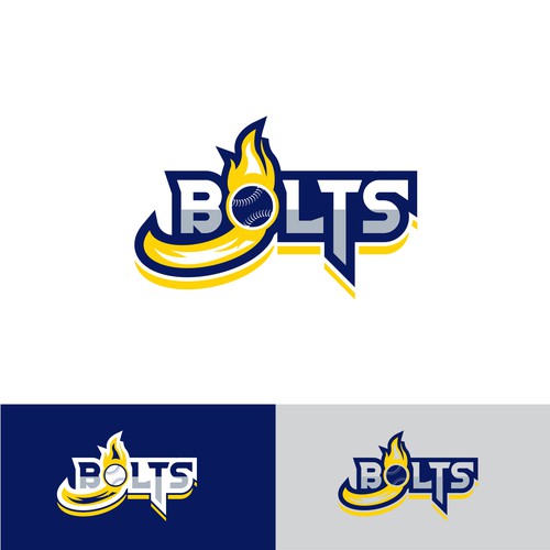 Team logo for the Bedford Bolts girls softball team Design by OpheRocklab